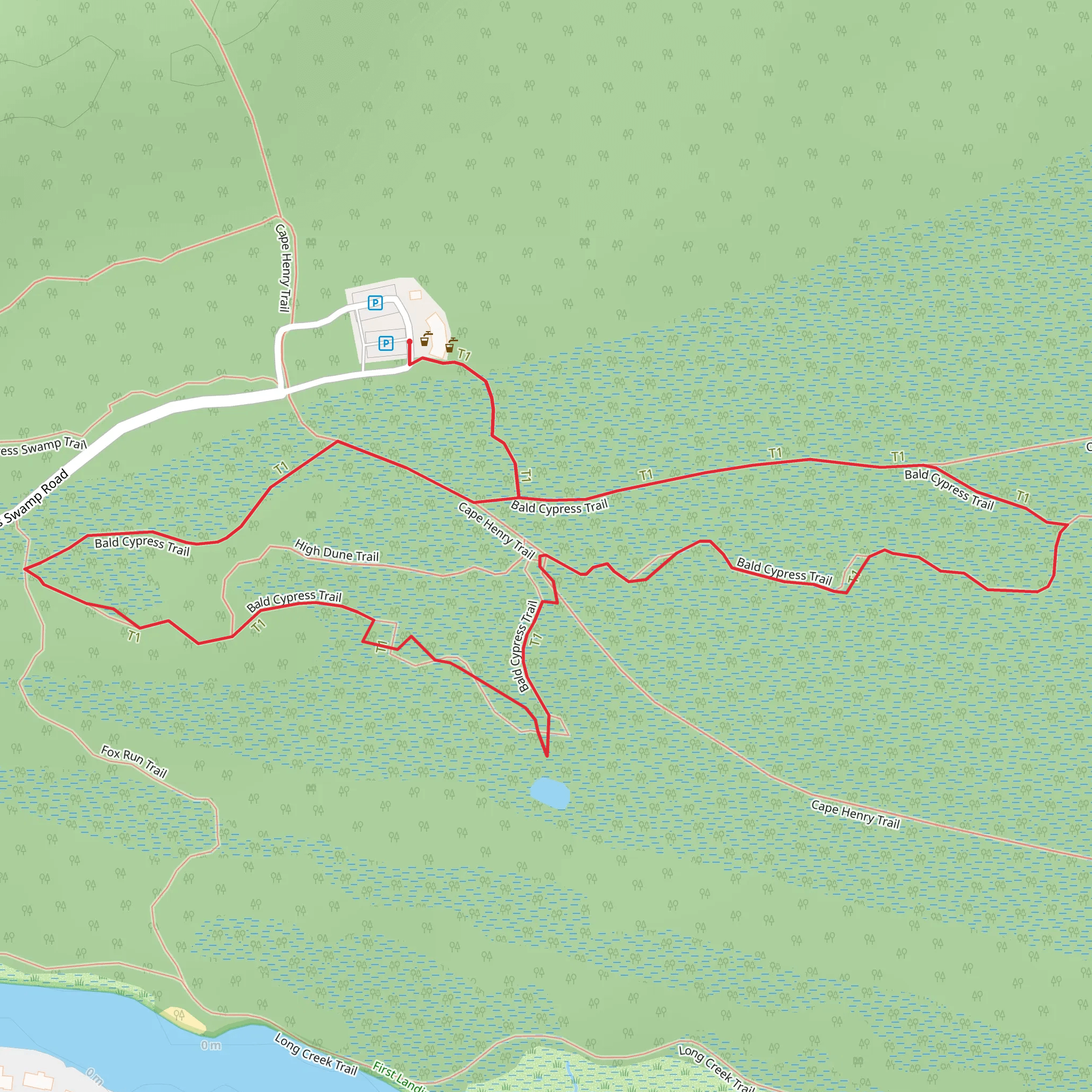 Bald Cypress Trail Loop mobile static map