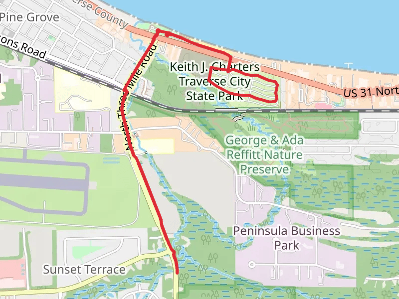 Traverse City State Park and Three Mile Trail