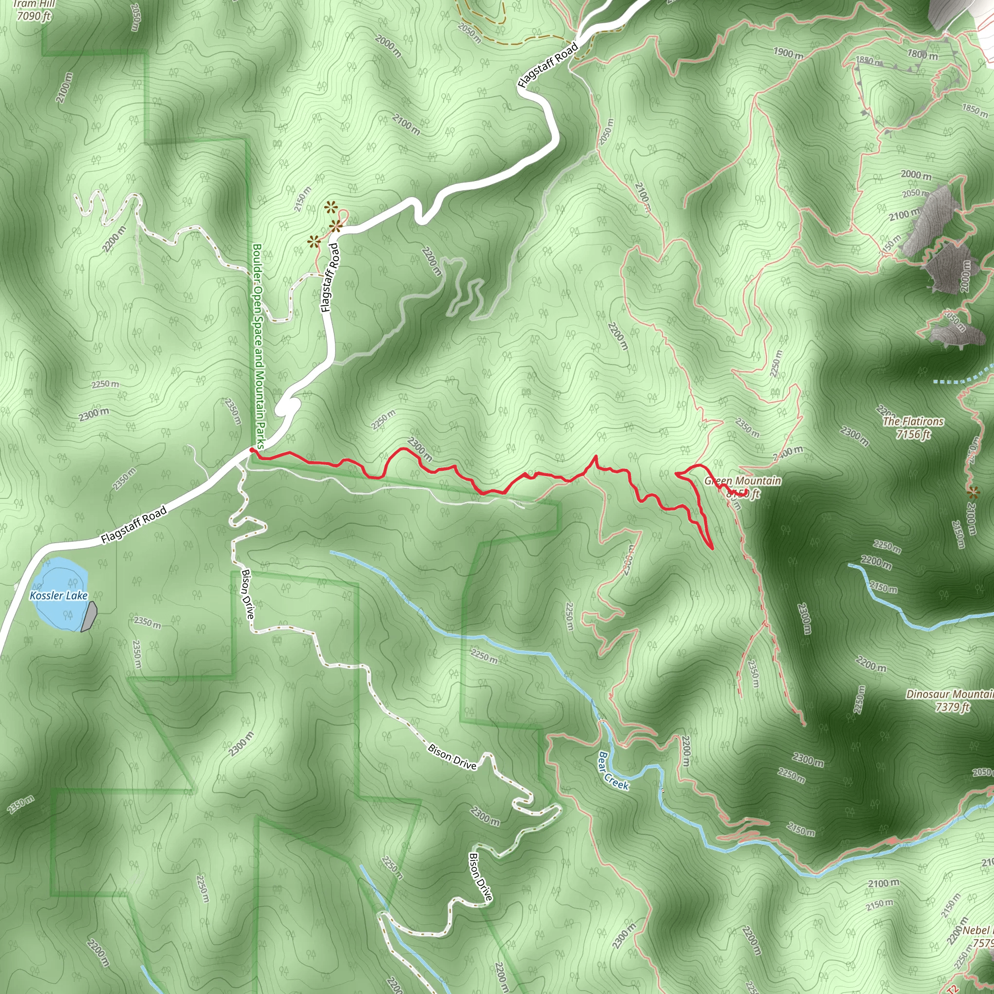 Green Mountain via Green Mountain West Ridge Trail mobile static map