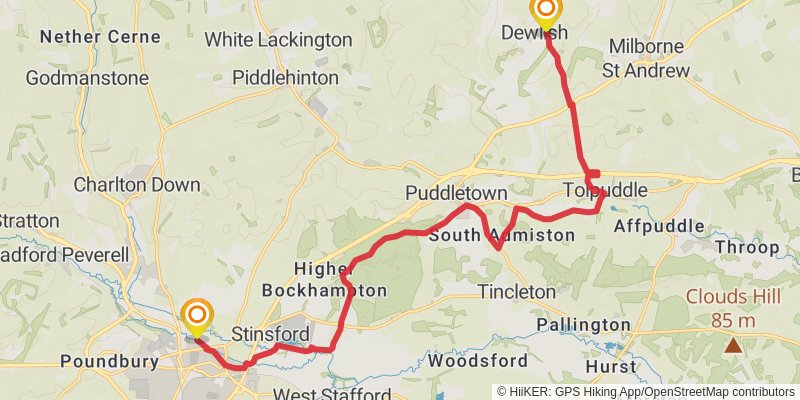 Blackmore Vale Path stage 2 Map
