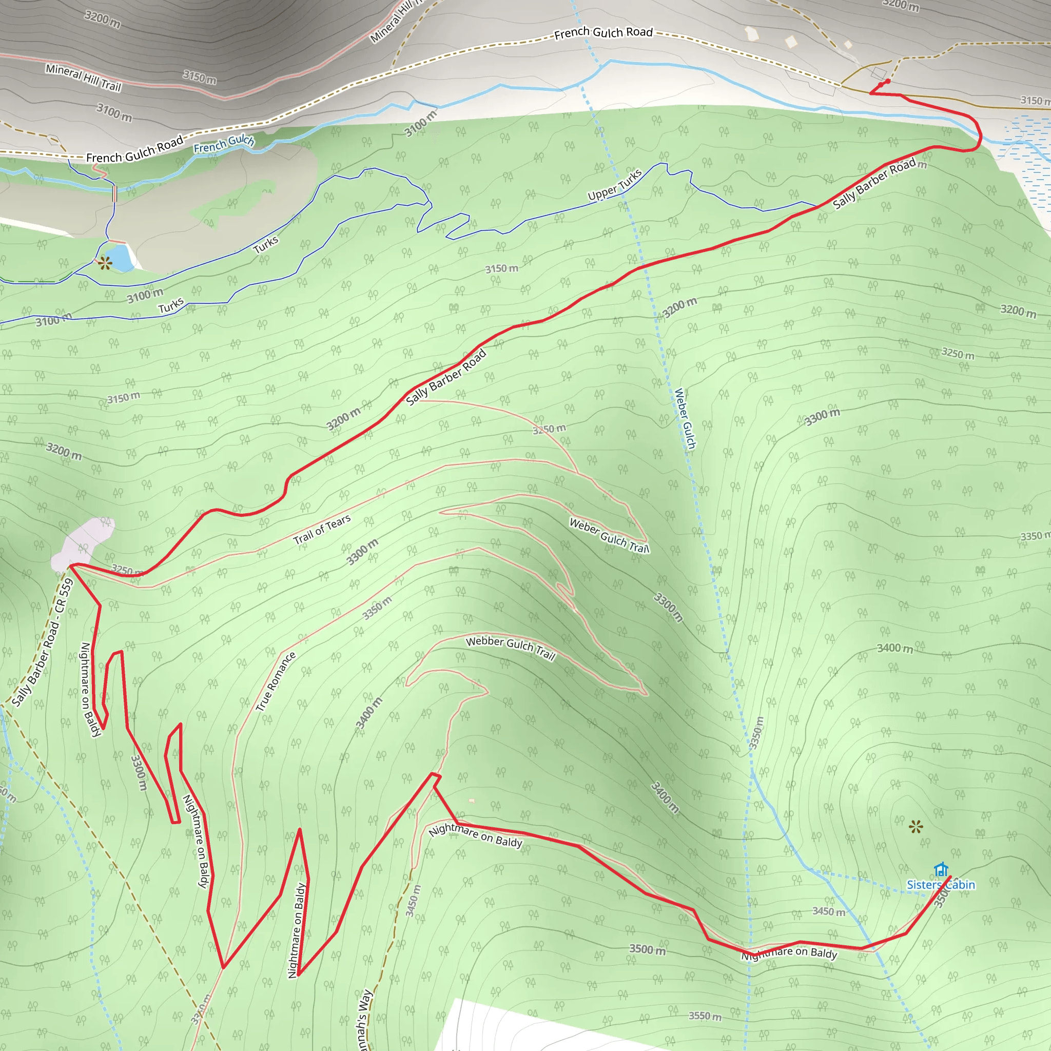 Nightmare on Baldy mobile static map