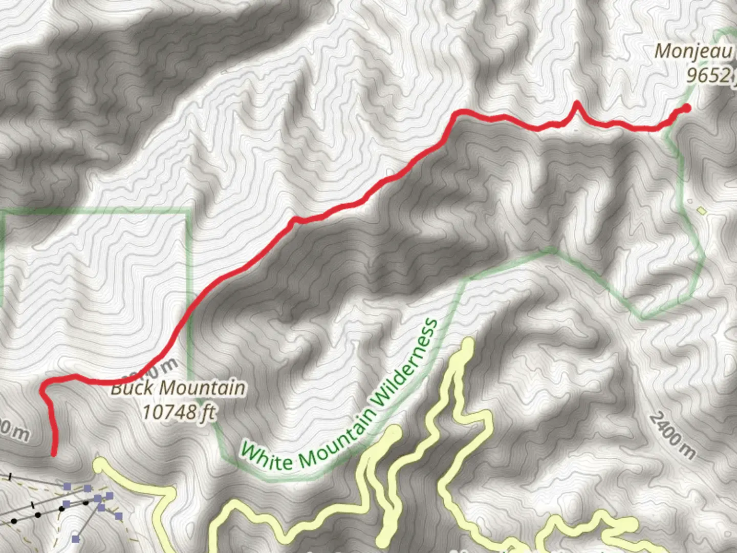 An image depicting the trail Crest Trail and its surrounding area.