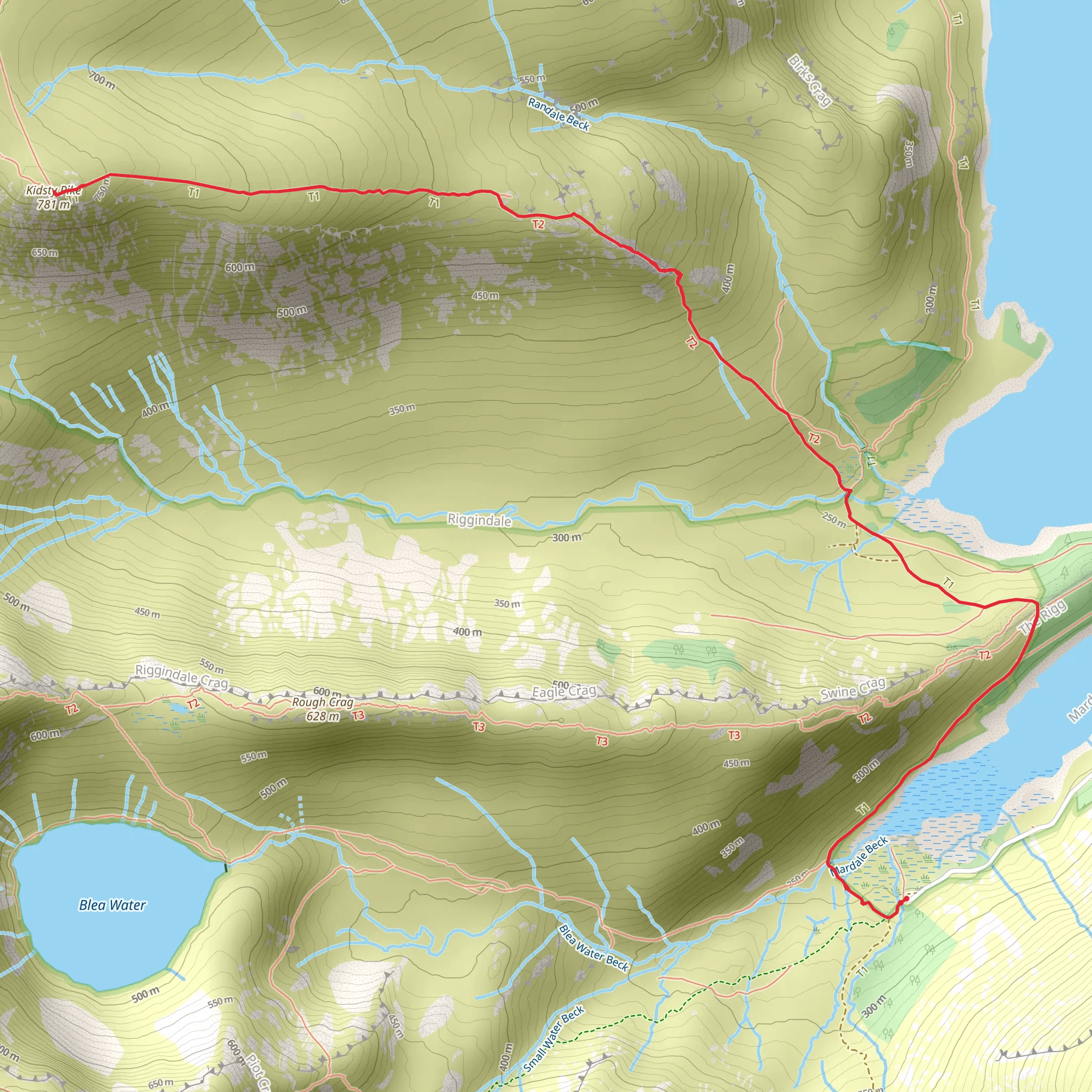Kidsty Pike mobile static map