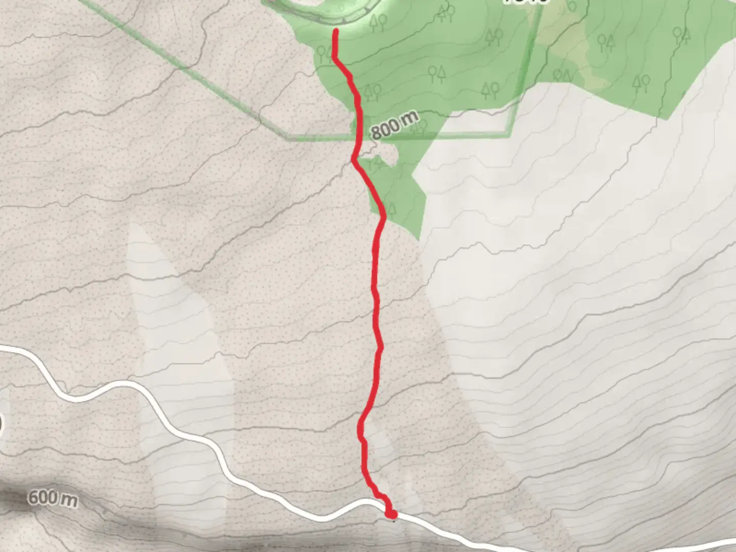 An image depicting the trail Makaopuhi Crater via Nāulu Trail and its surrounding area.