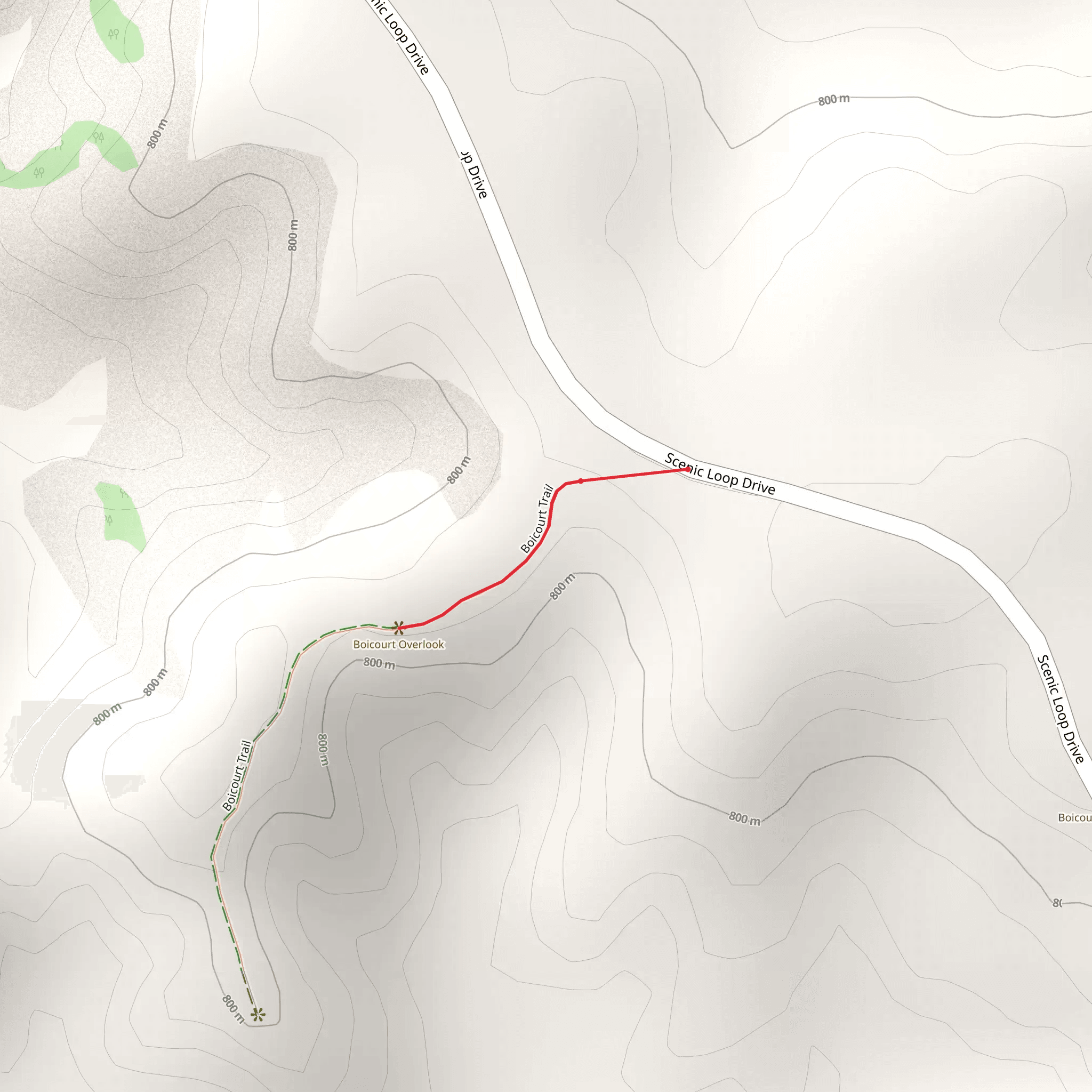 Boicourt Overlook Trail mobile static map