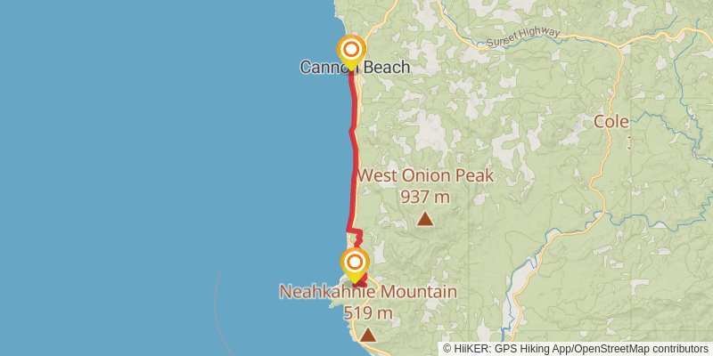 Oregon Coast Trail stage 4 Map