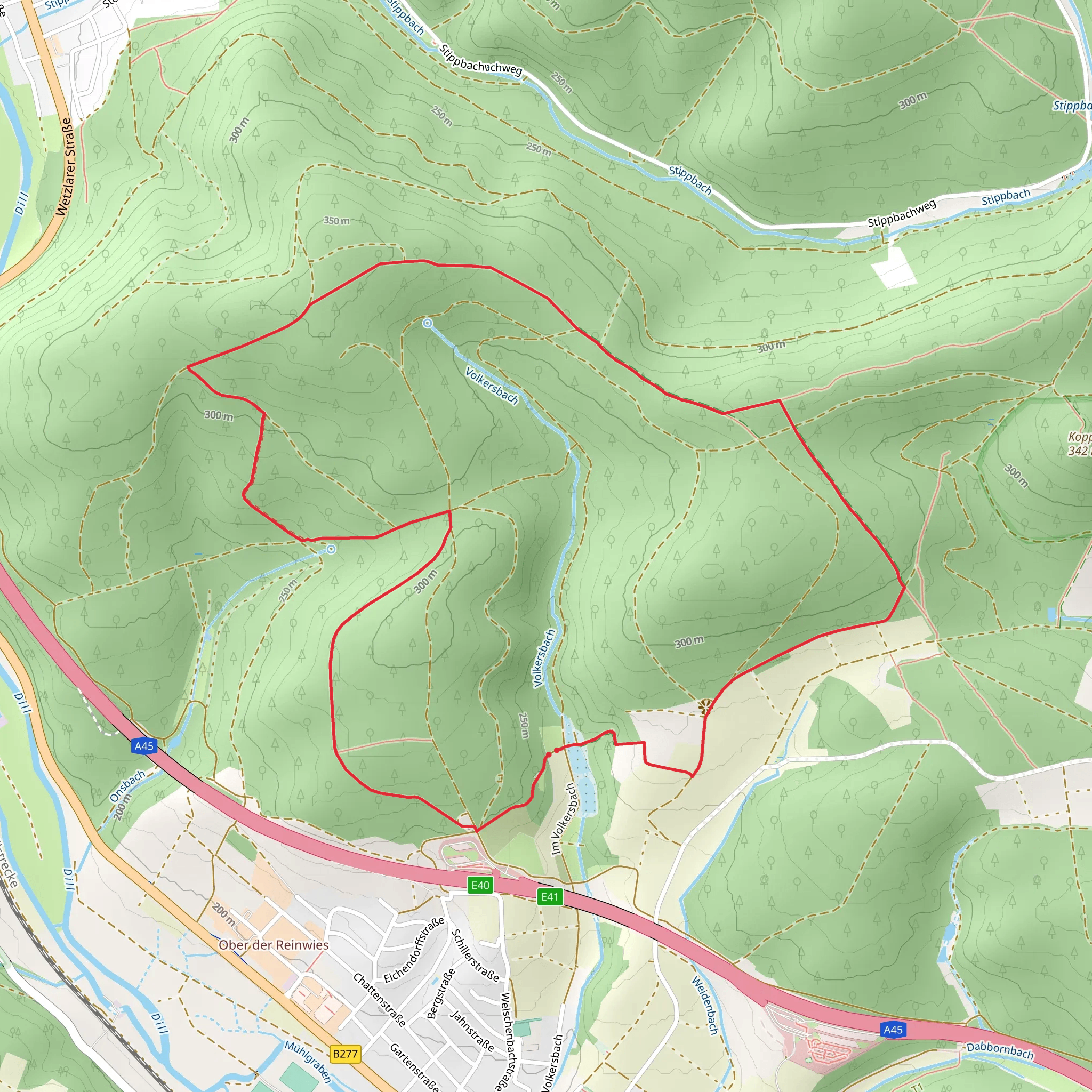 Felberglick and Ackerraine Loop mobile static map