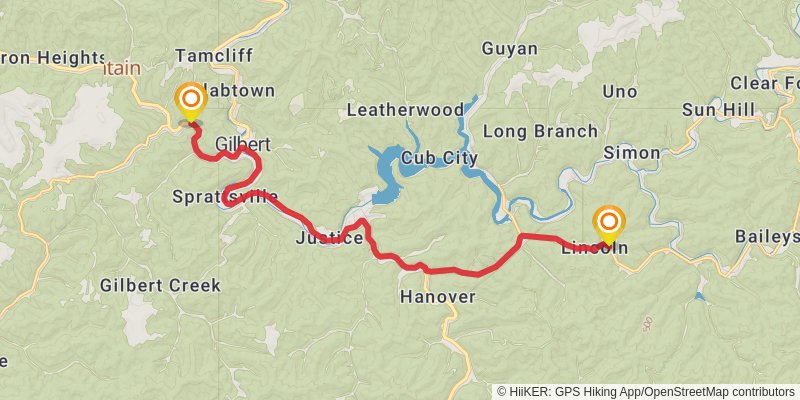 Great Eastern Trail (Incomplete) stage 93 Map