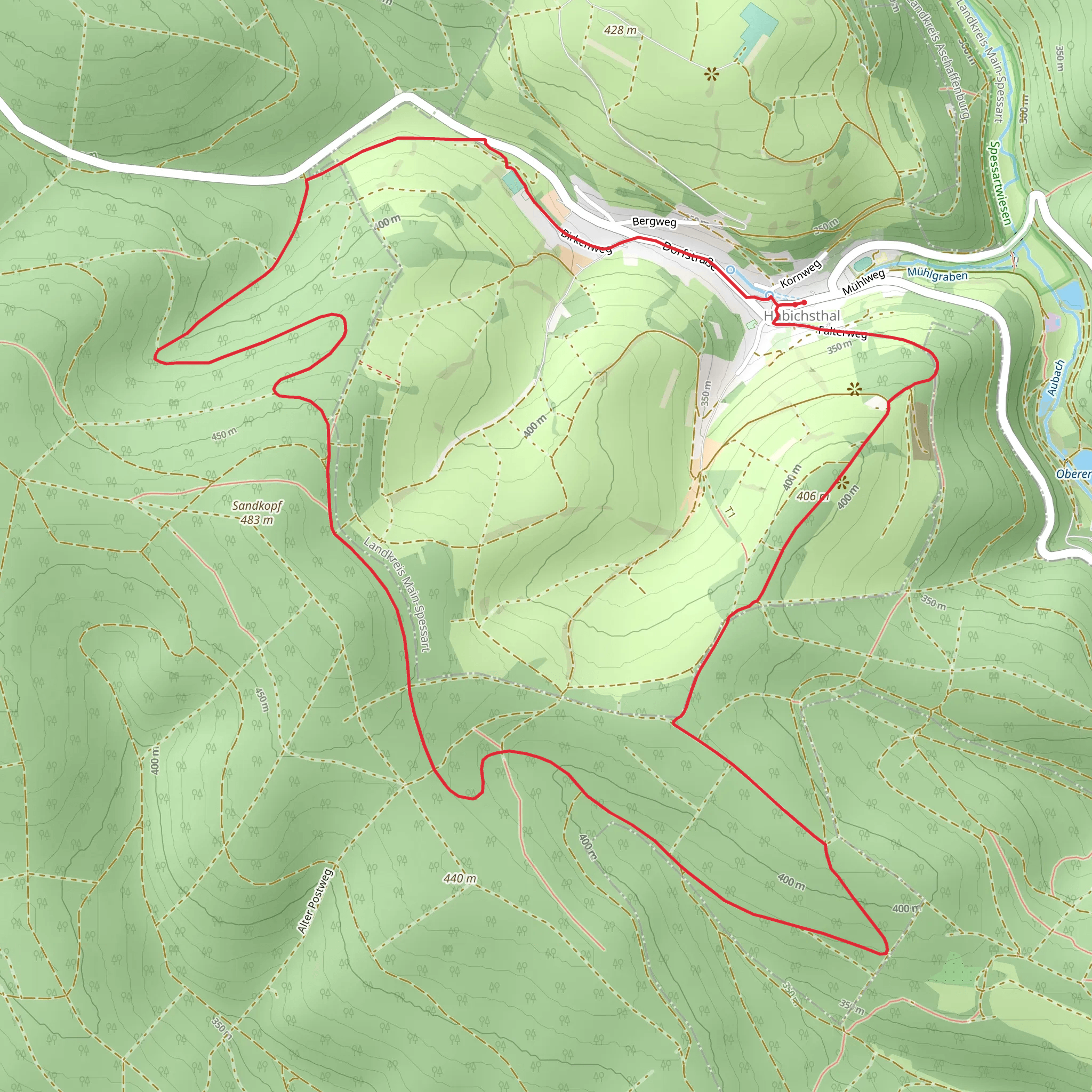 Habichsthal Loop mobile static map