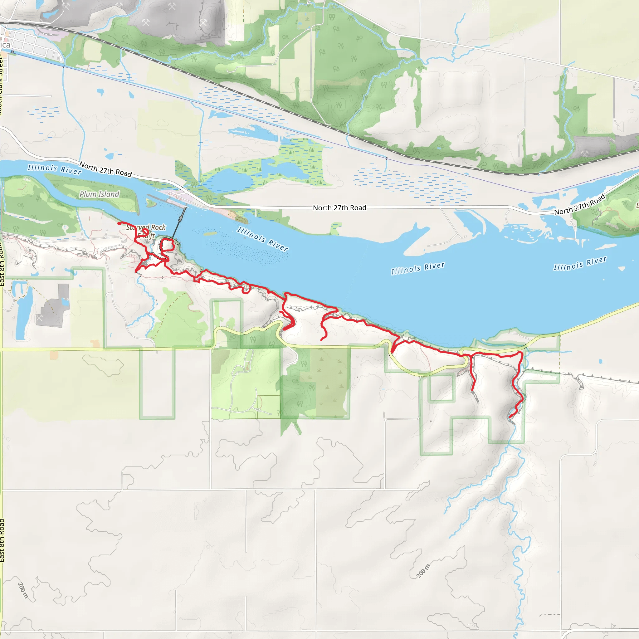 Starved Rock State Park mobile static map