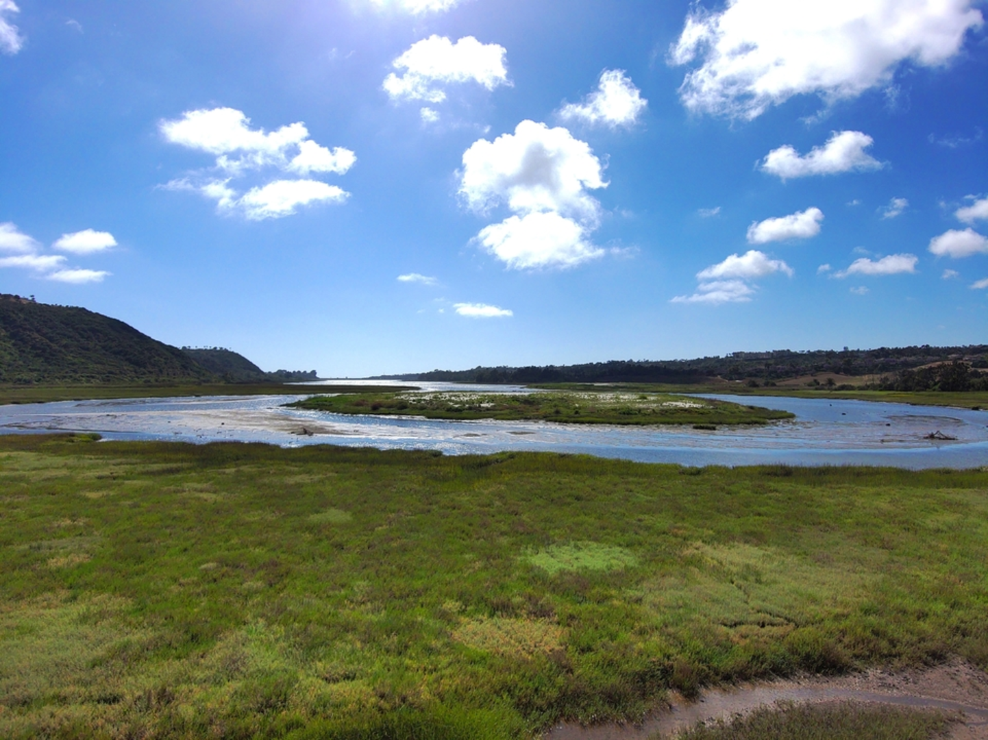 An image depicting the trail Batiquitos Lagoon Nature Trail and its surrounding area.