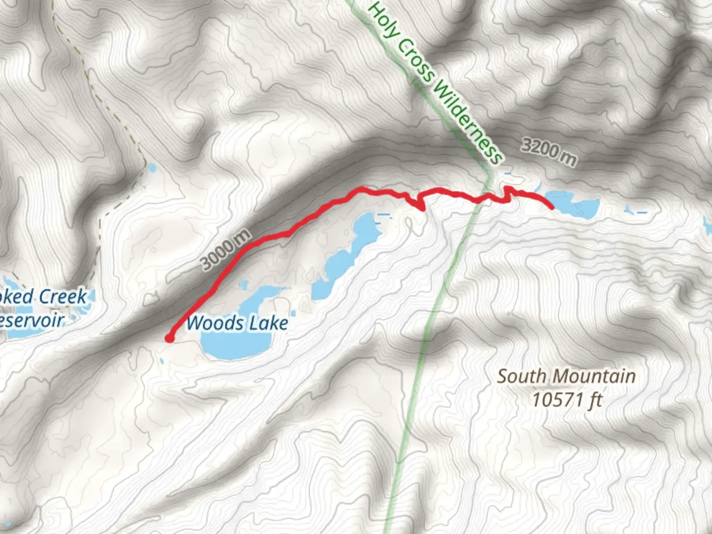 An image depicting the trail Eagle Lake Trail from Woods Lake and its surrounding area.