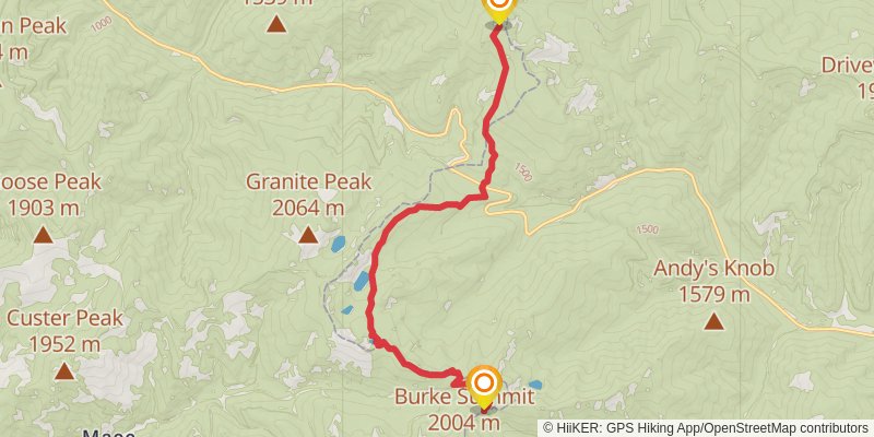 Idaho Centennial Trail stage 66 Map