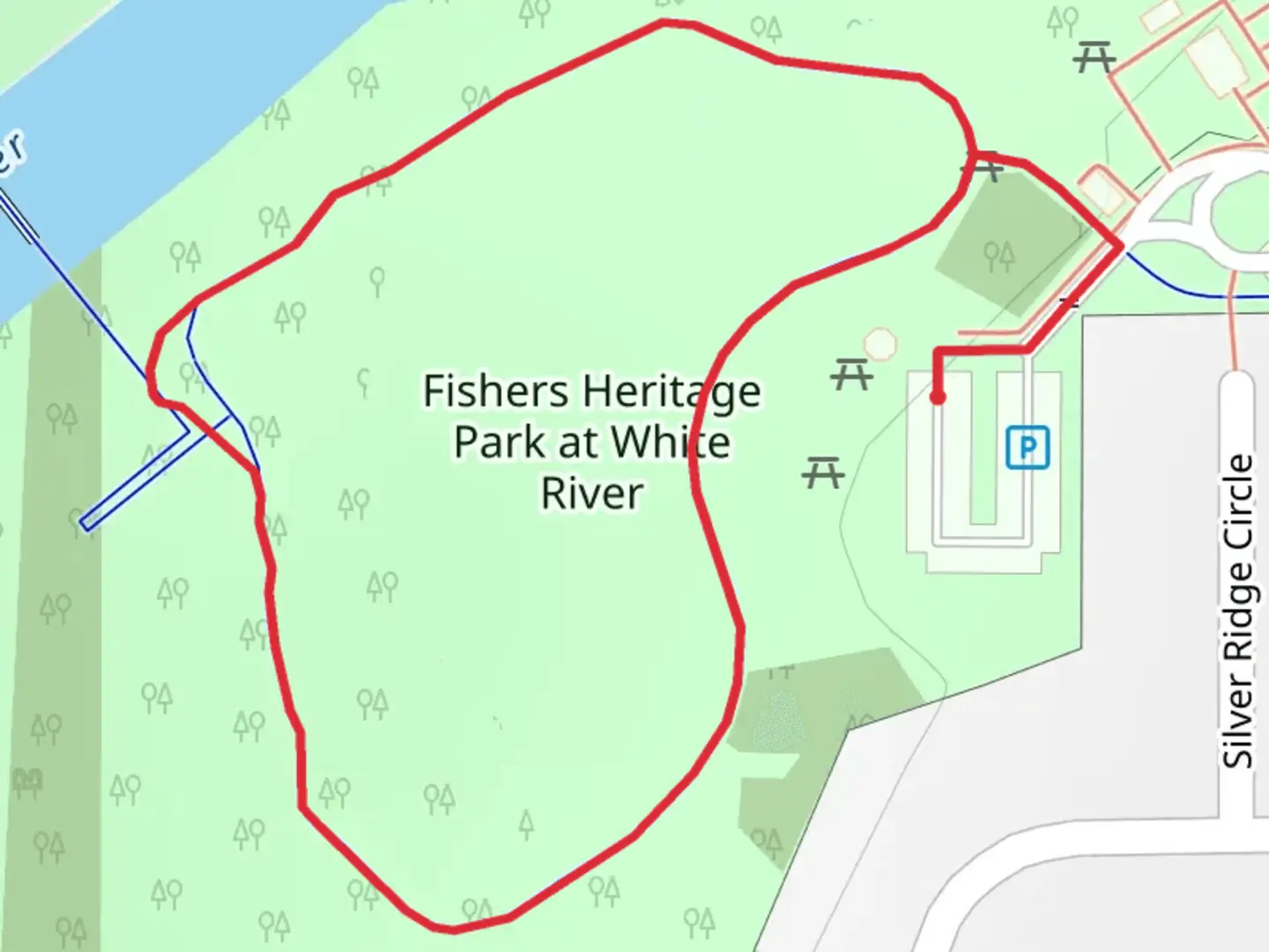 An image depicting the trail Silver Ridge Circle Loop and its surrounding area.