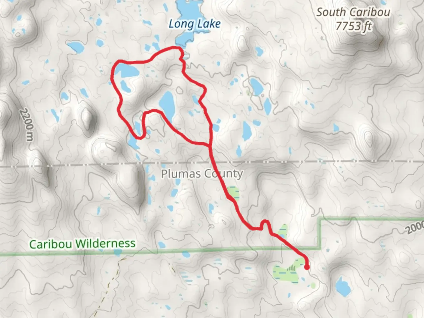 An image depicting the trail Beauty Lake and Posey Lake Loop and its surrounding area.