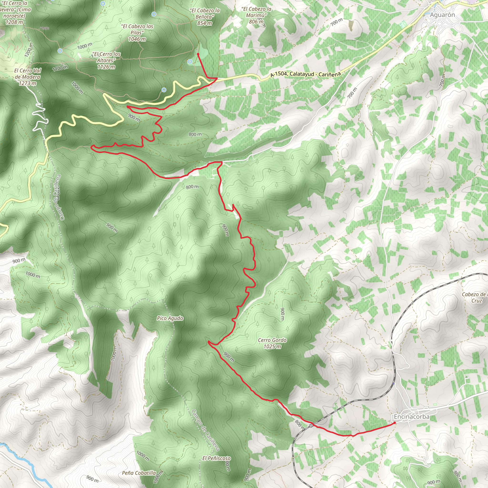 Encinacorba - Sanctuary of Our Lady of the Vineyards PR Z 145 mobile static map