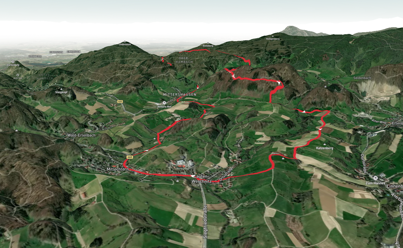 Hambacher Grenzweg and Igelsbachstraße Loop