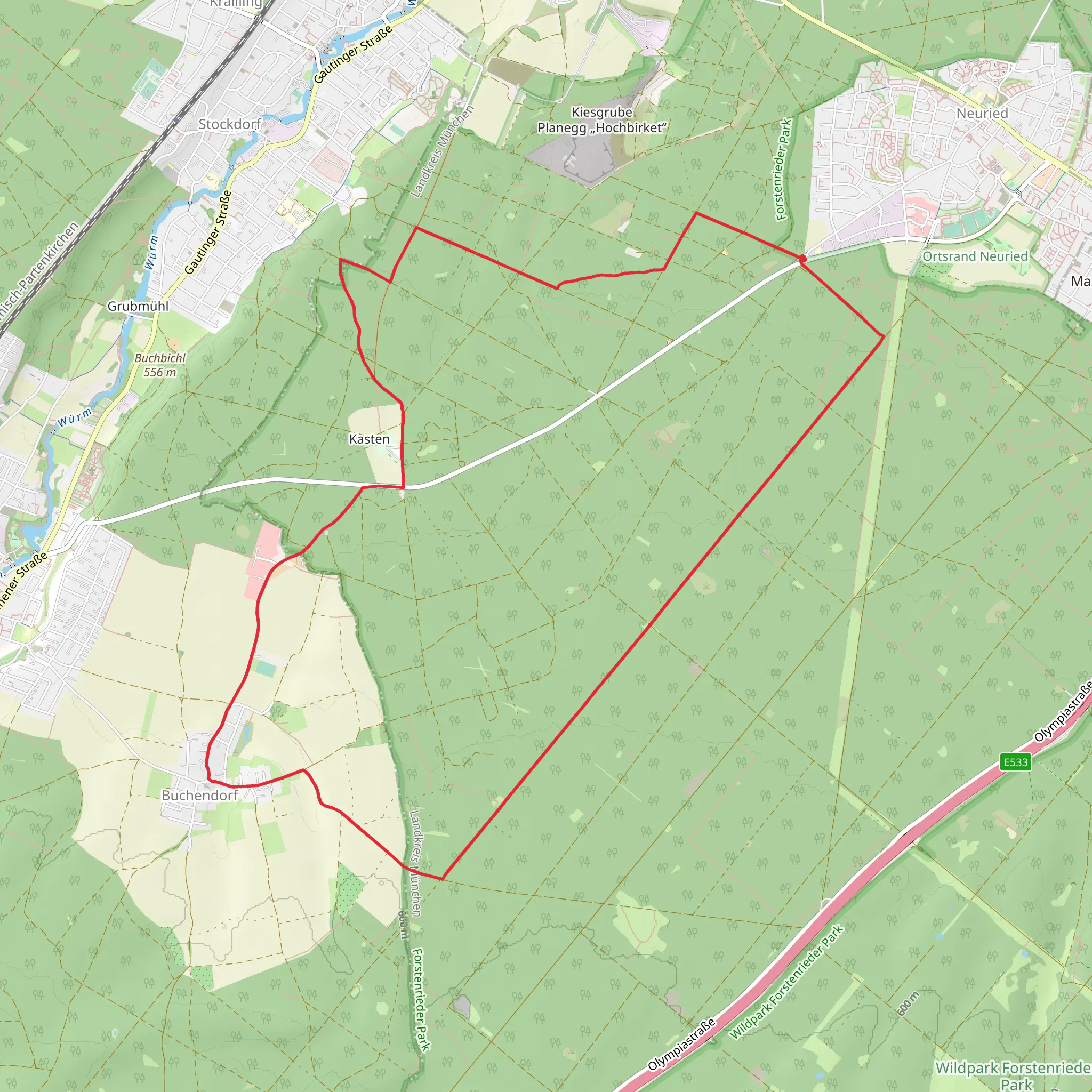 Elisen Geräumt and Neurieder Geräumt Loop mobile static map