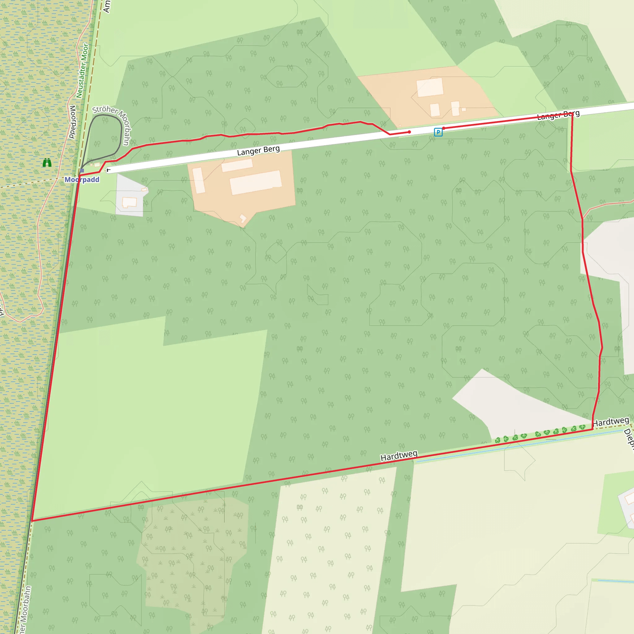Langer Berg and Hardtweg Loop mobile static map