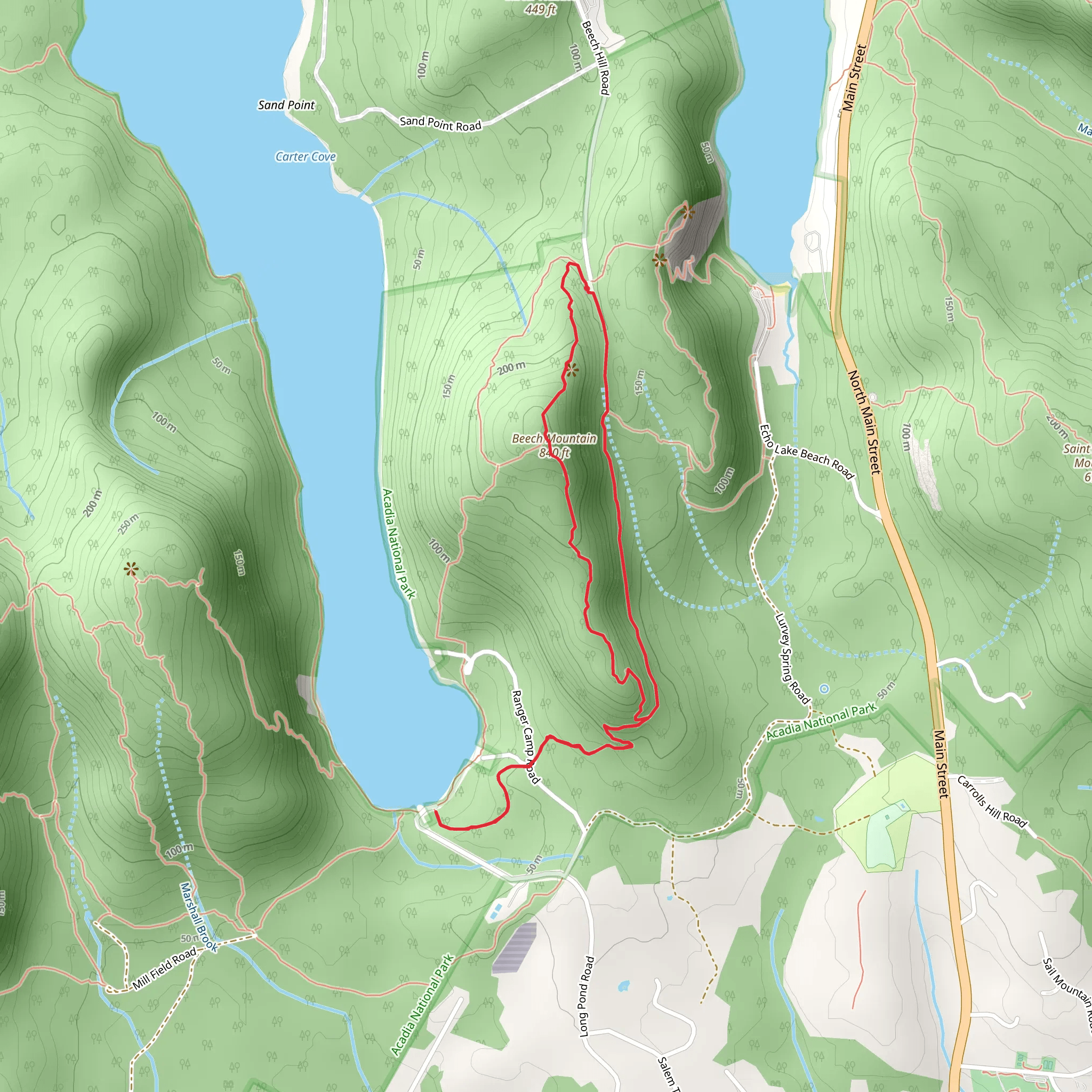 Beech Mountain Loop Trail mobile static map