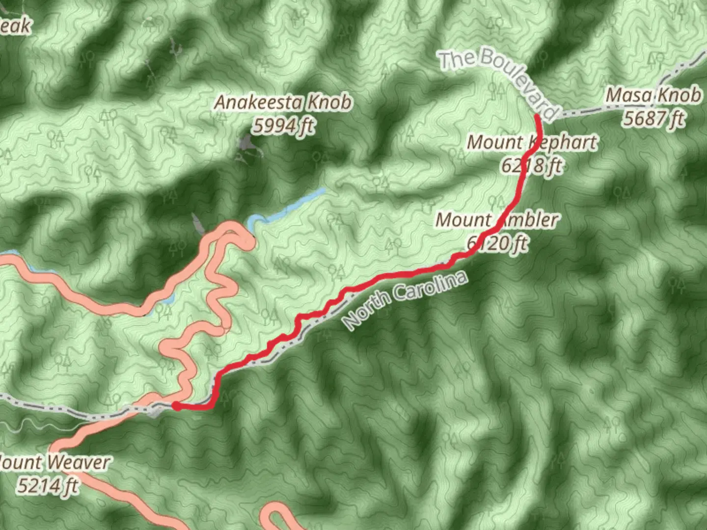 An image depicting the trail Mount Kephart and its surrounding area.