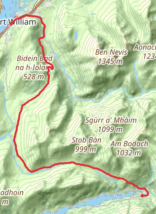 Weiter wandern West Highland Way 10-Day Moderate Tour (Hillwalk Tours) mobile static map