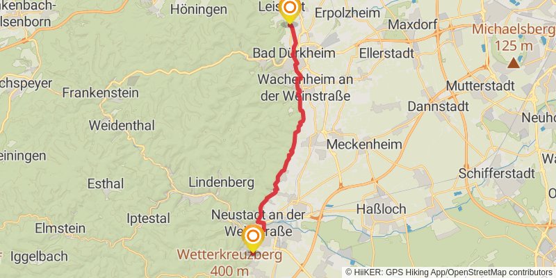 Deutsche Weinstrasse stage 2 Map