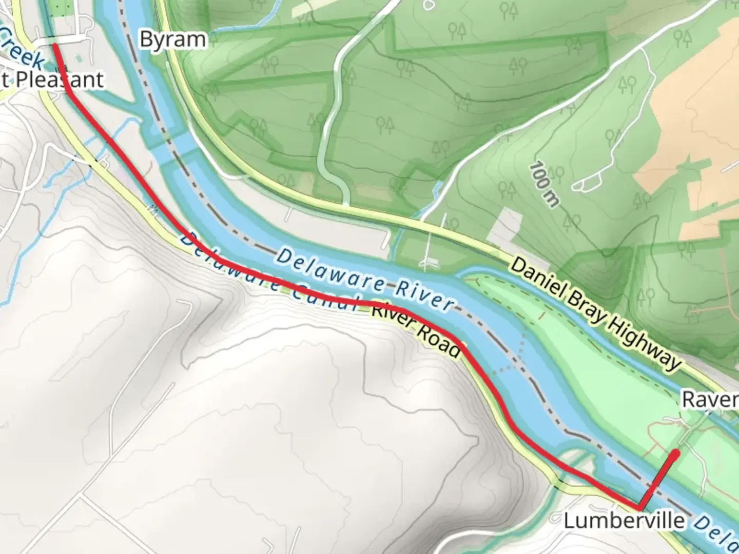 An image depicting the trail D and L Trail and its surrounding area.