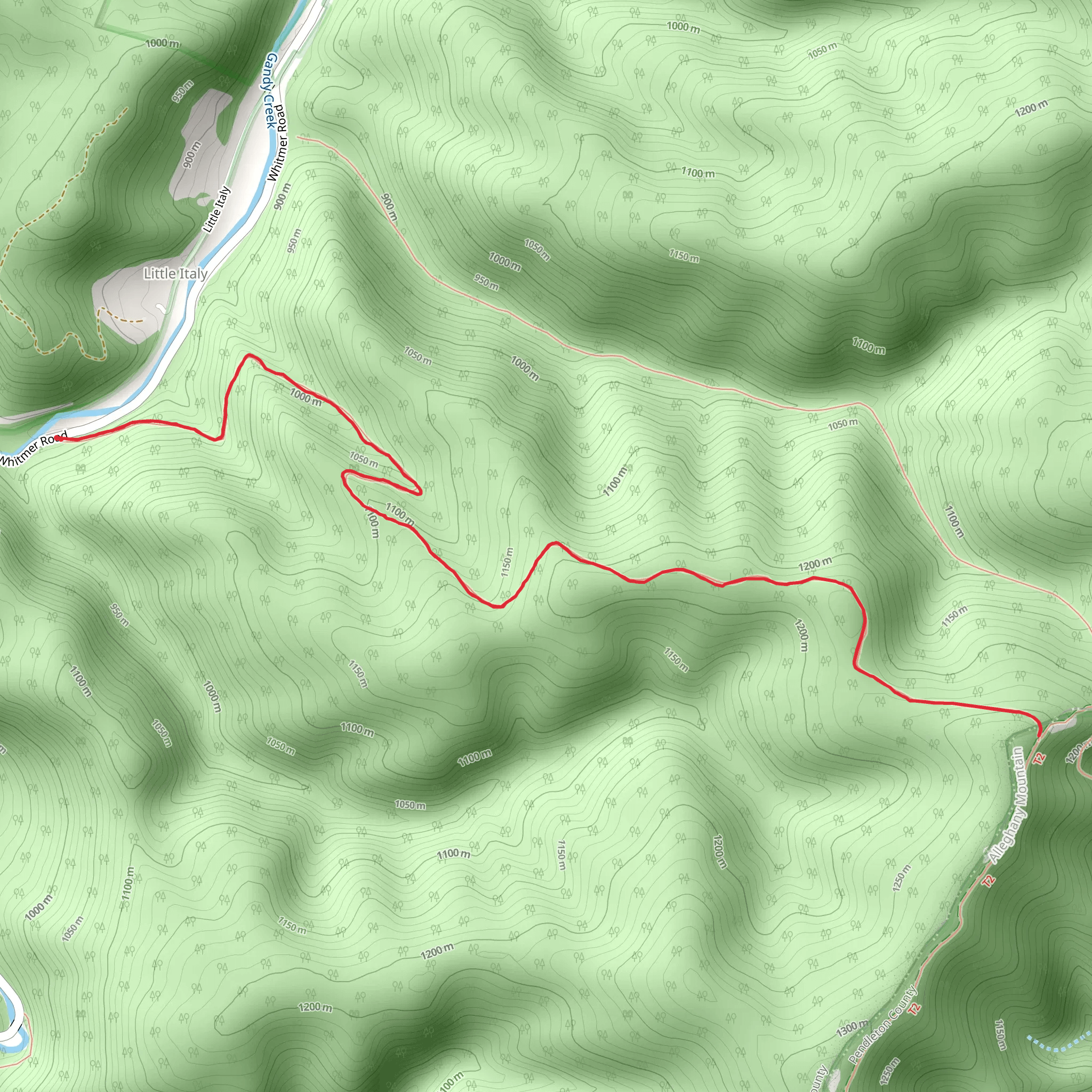 Spring Ridge Trail mobile static map