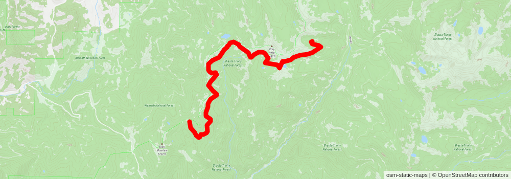 American Perimeter Trail - California Primary stage 14 Map