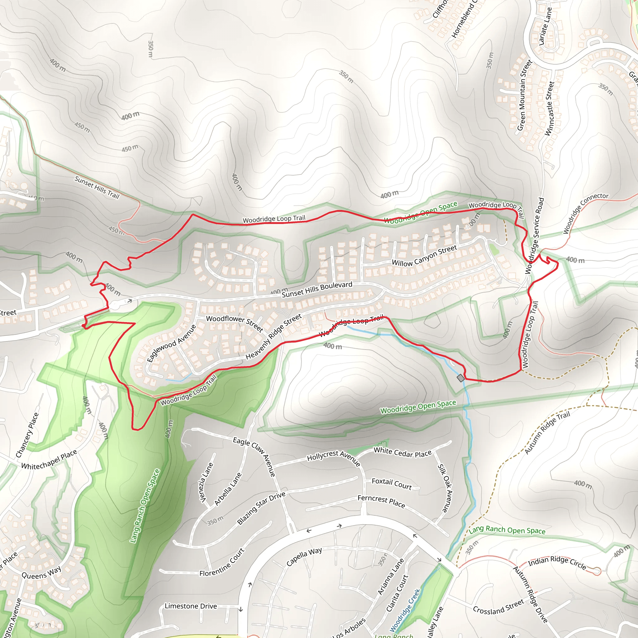 Woodridge Loop Trail - Short mobile static map