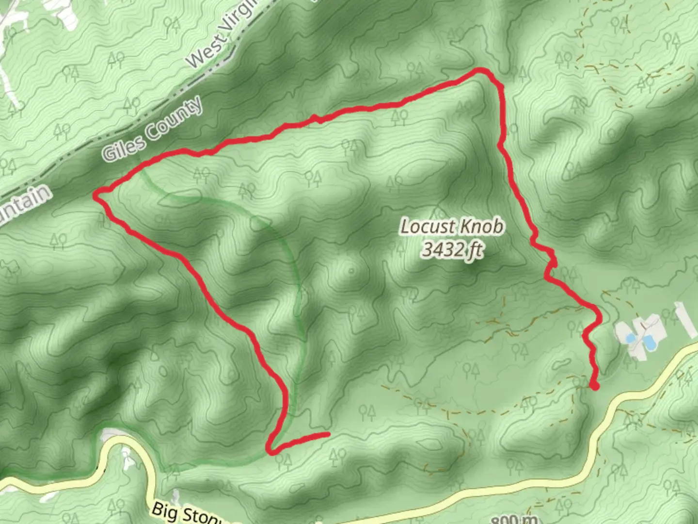 An image depicting the trail Dixon Branch Trail and its surrounding area.