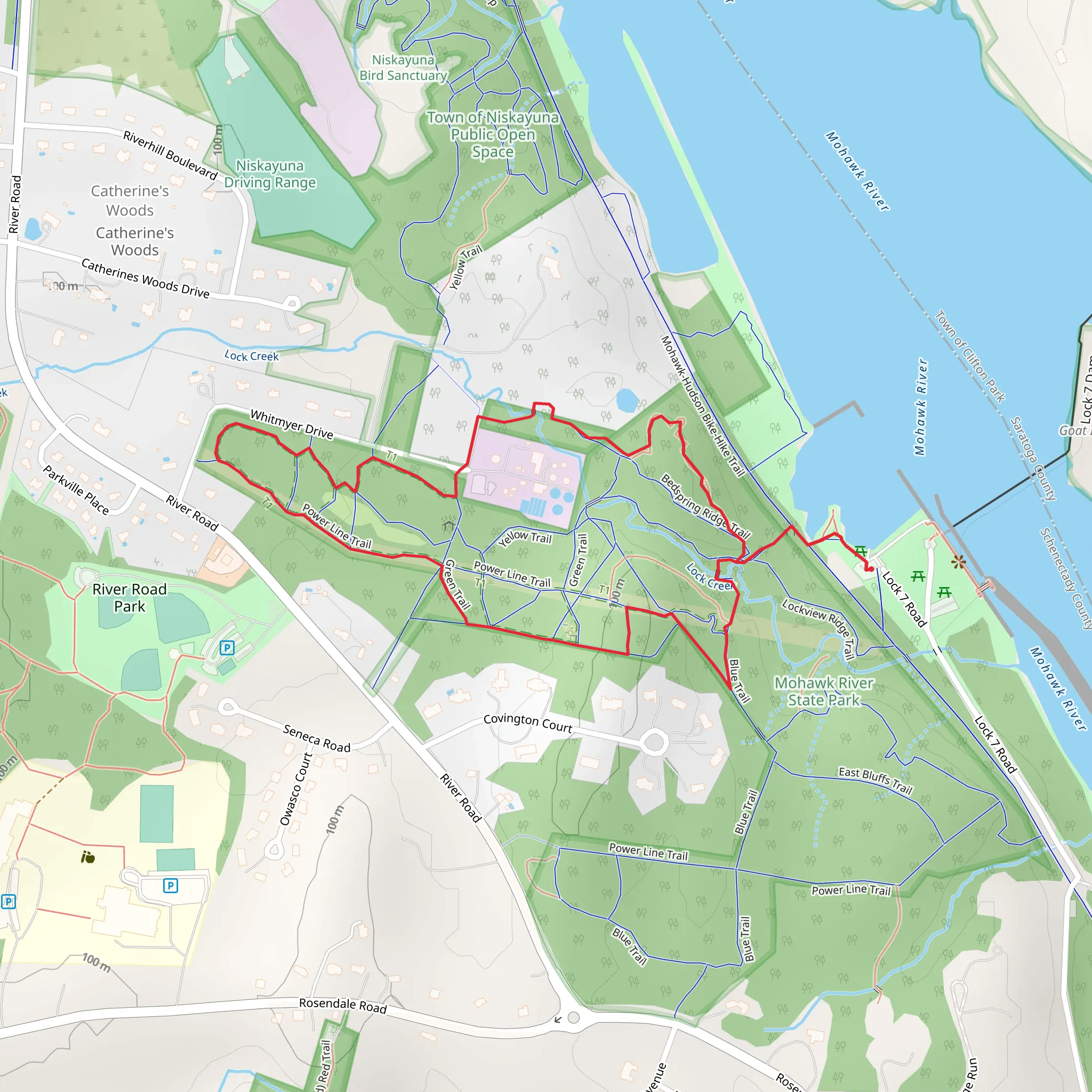 Lock Creek Loop via Orange Loop - Northbound mobile static map