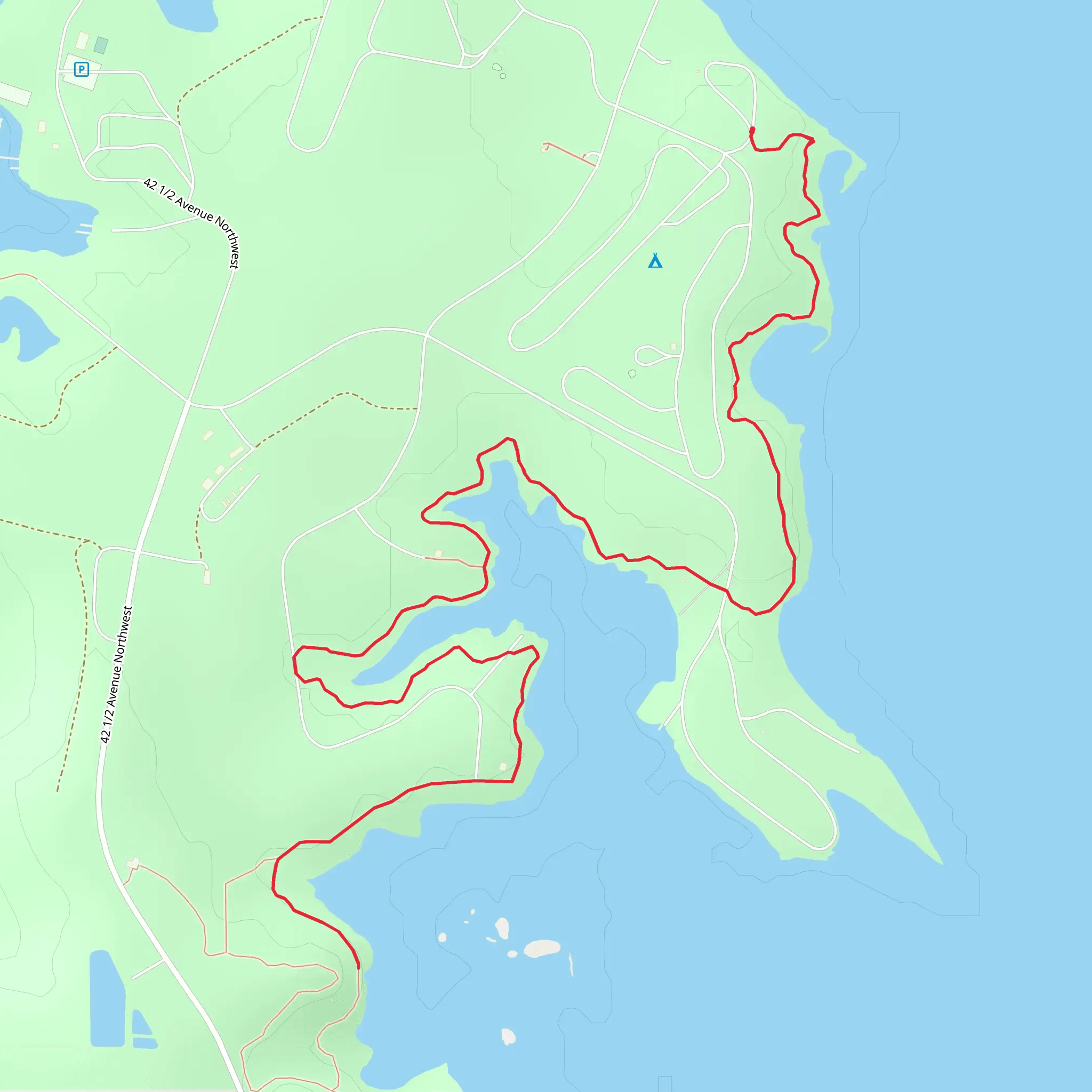 Lake Sakakawea Picnic Area Walk mobile static map