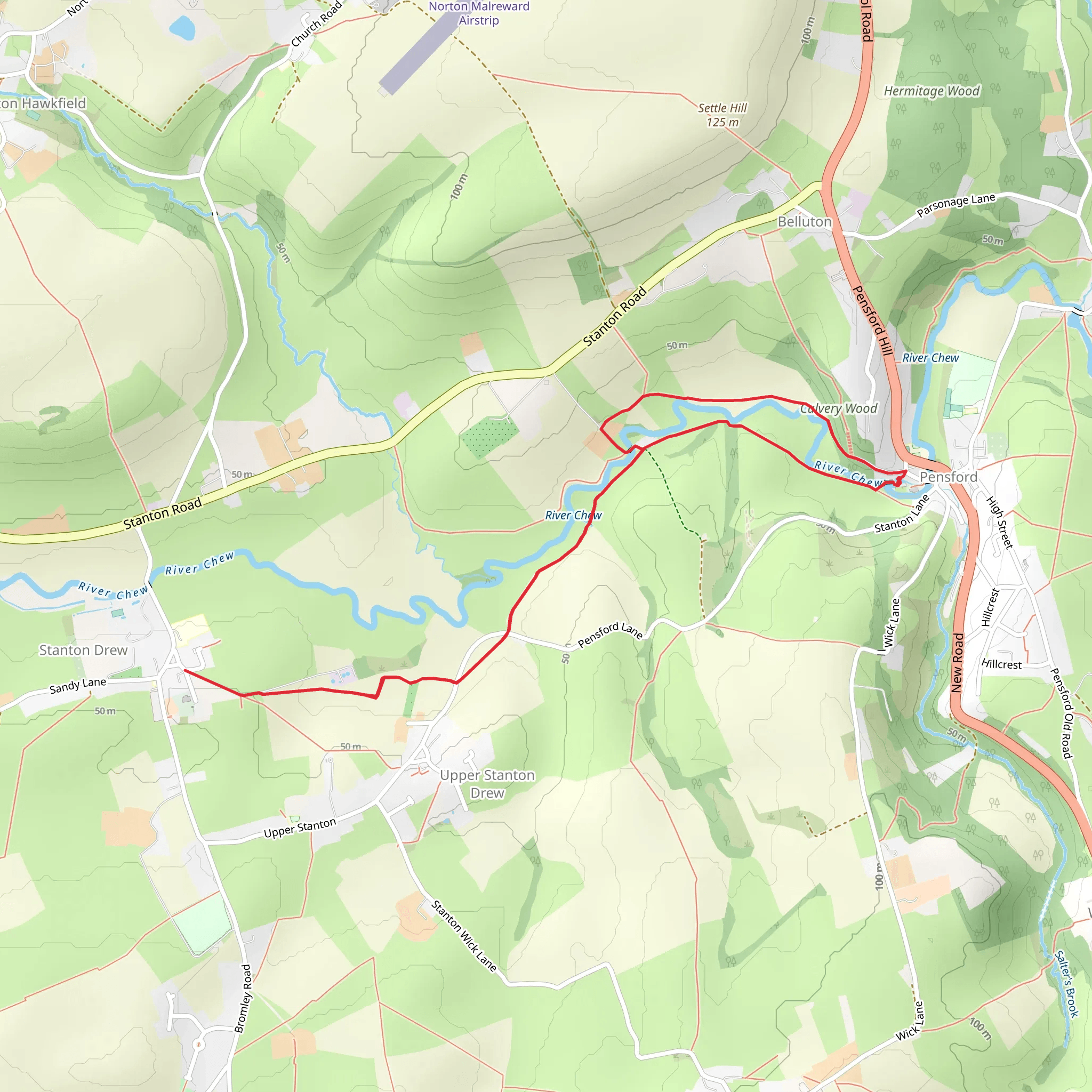 River Chew Walkalong - Pensford mobile static map