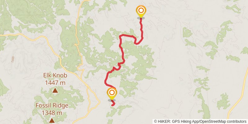 Highland Creek Trail stage 2 Map