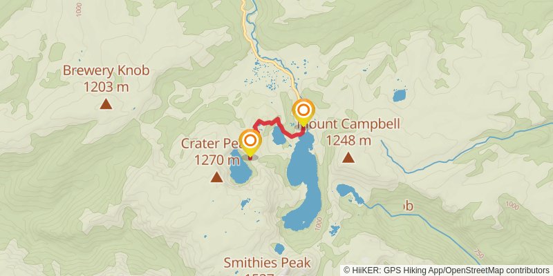Overland Track spur 1 Map