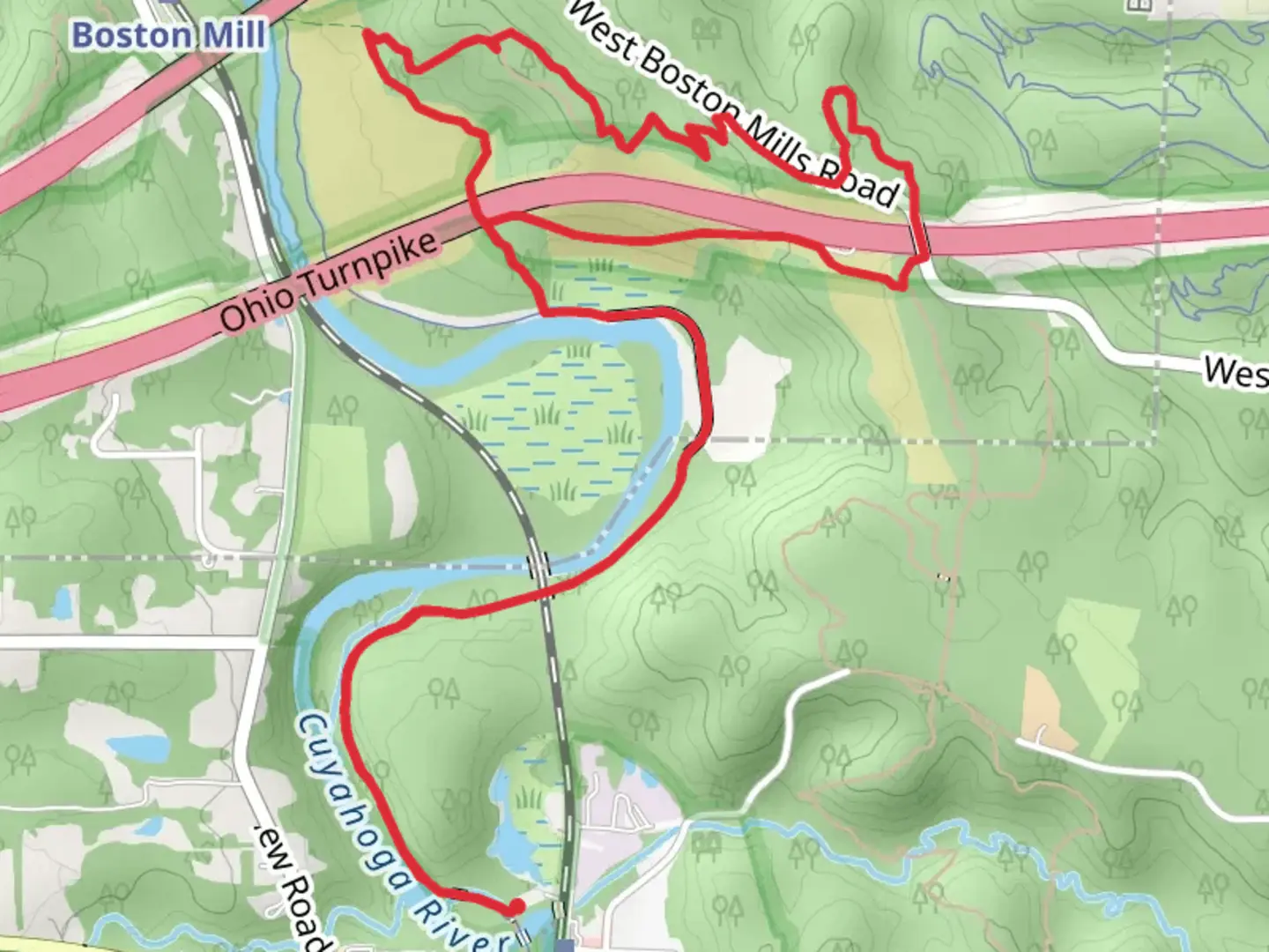 An image depicting the trail Ohio and Erie Canal Towpath, Buckeye and Valley Loop Trail and its surrounding area.