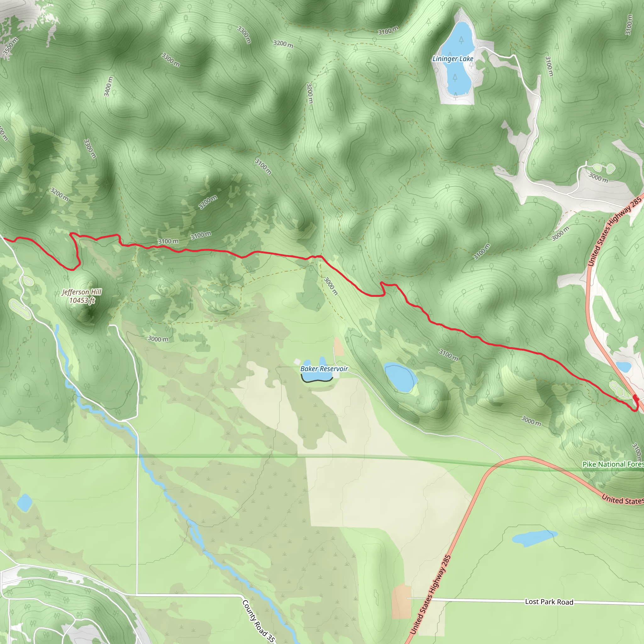Colorado Trail Part 6 mobile static map