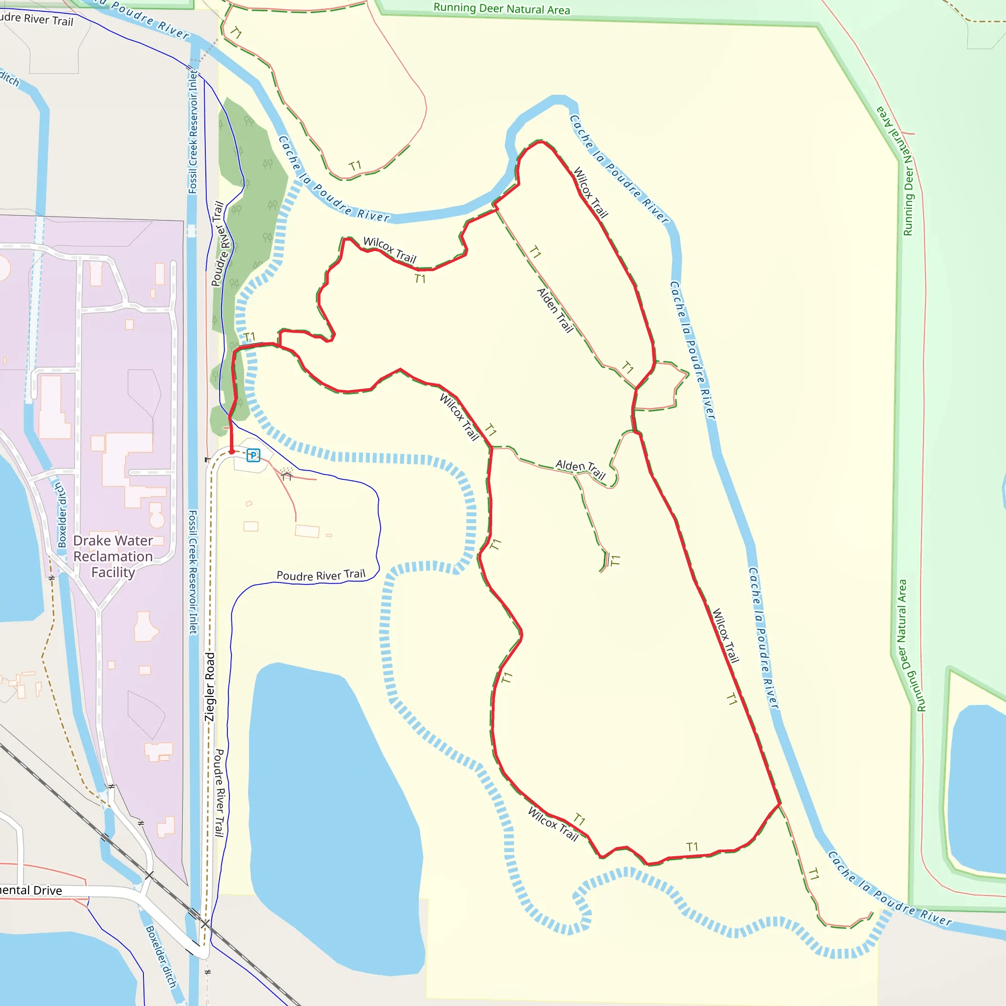 Wilcox Loop Trail mobile static map