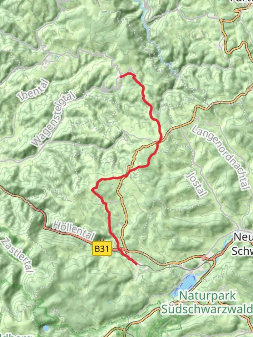 An image depicting the trail Sankt Margen to Hinterzarten Walk and its surrounding area.