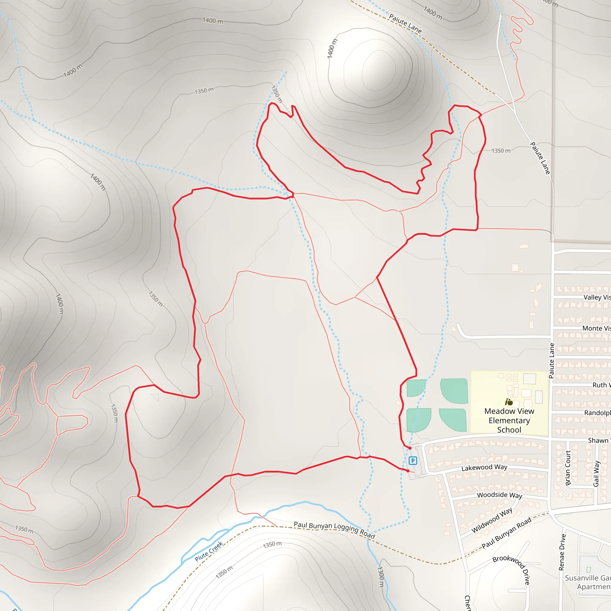 Bagwell Spring Loop mobile static map