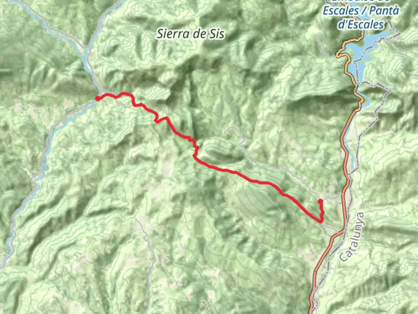 An image depicting the trail Pon Neighborhood - Sobrecastell PR HU 46 and its surrounding area.