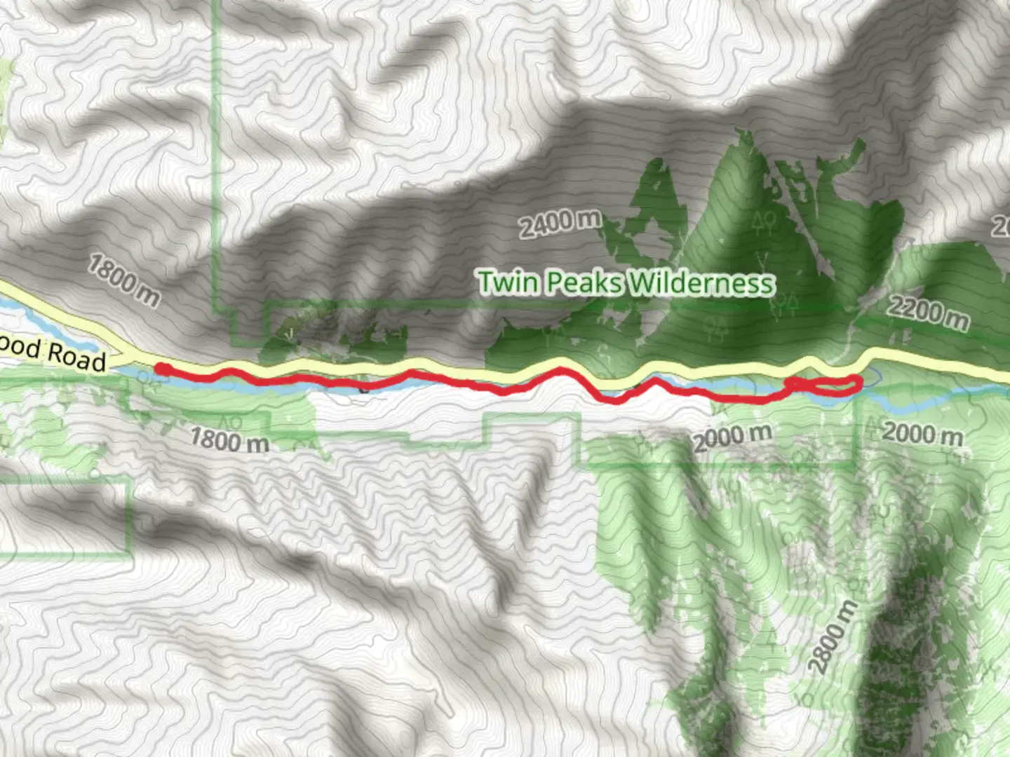 An image depicting the trail Little Cottonwood Creek Trail Out and Back and its surrounding area.