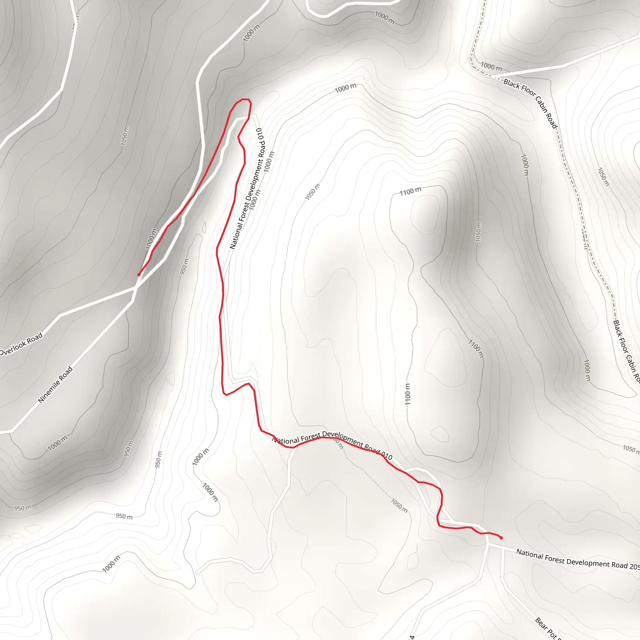 Quartz Hall Tie Trail mobile static map
