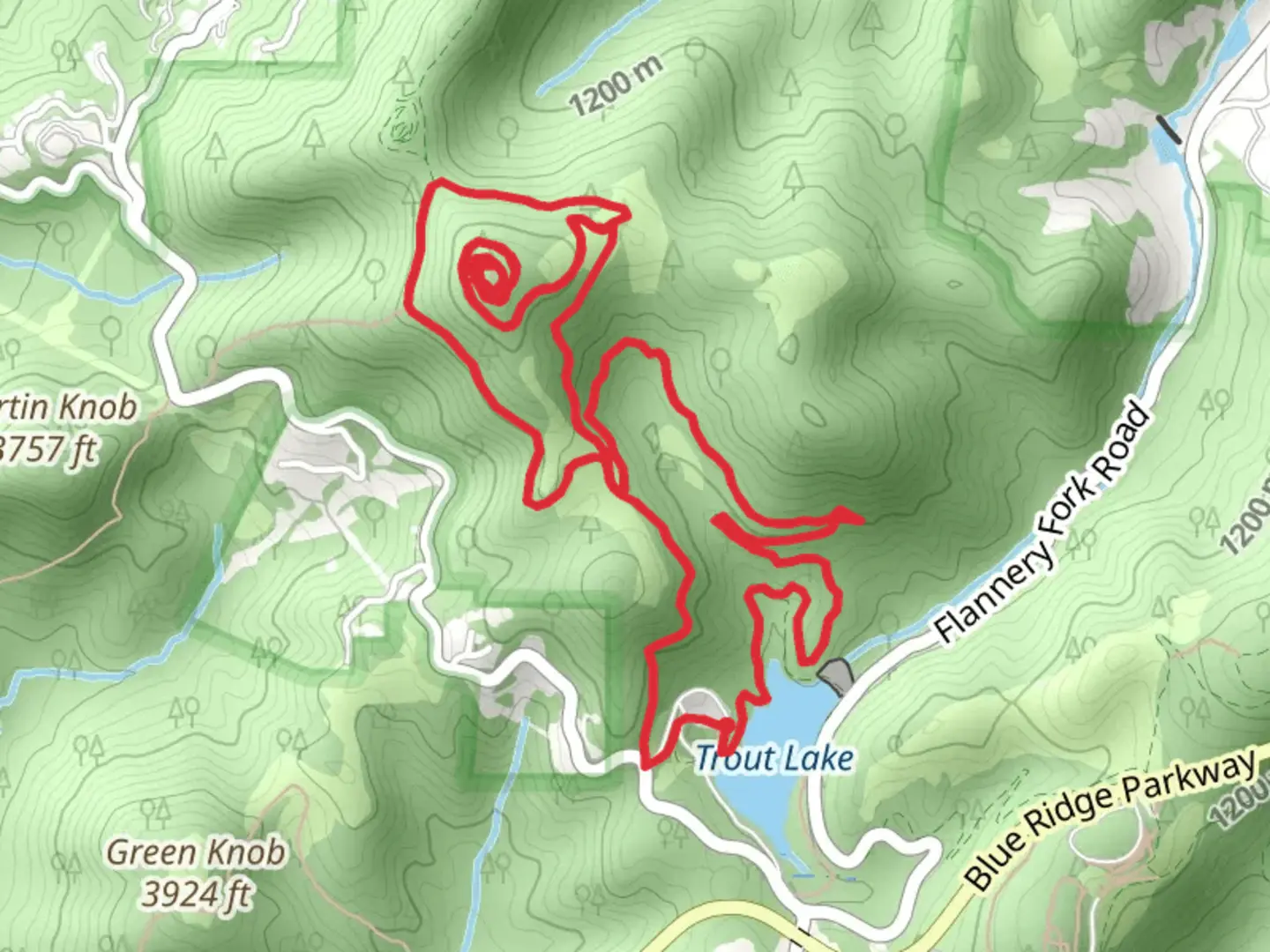 An image depicting the trail Rich Mountain Road and Colt House Road Loop - Trout Lake and its surrounding area.