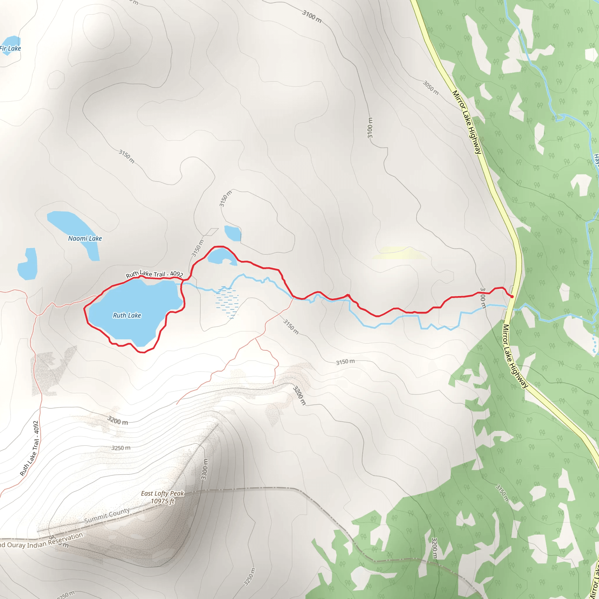 Ruth Lake Loop mobile static map