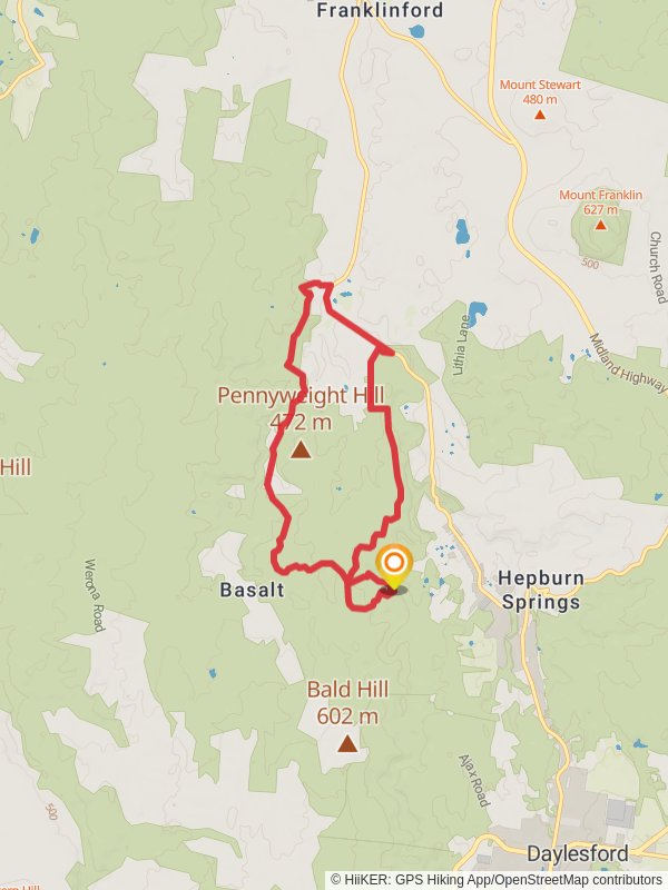 Blowhole to Shepherds Flat Trail Shire of Hepburn Victoria