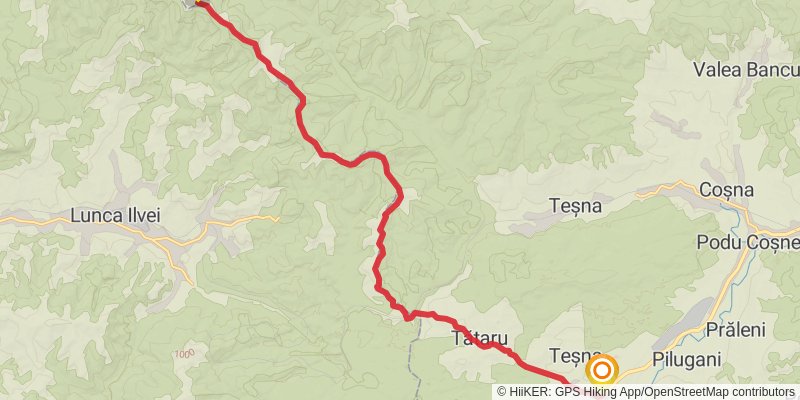Trans Carpathian Hike stage 69 Map