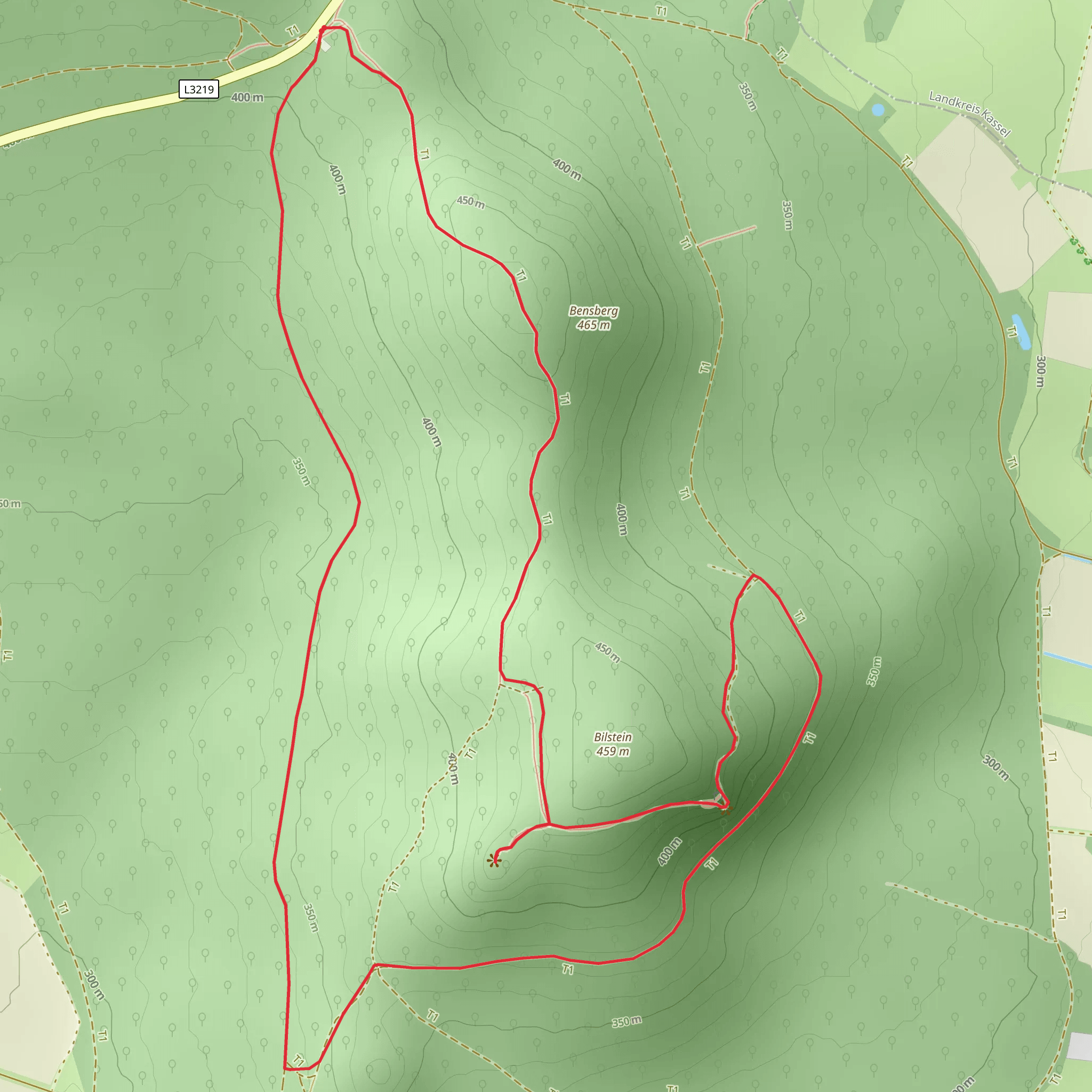 Ausssichtspunkt Bocksgeil and Bilstein Loop via Hessenweg 2 mobile static map